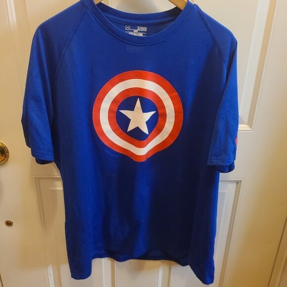 Under Armour Marvel Steve Rogers Alter Ego Captain America XL Shirt - Picture 9 of 16